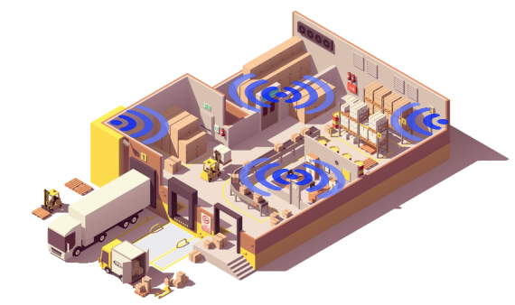 İşaretçi vericili kapalı izleme salonu